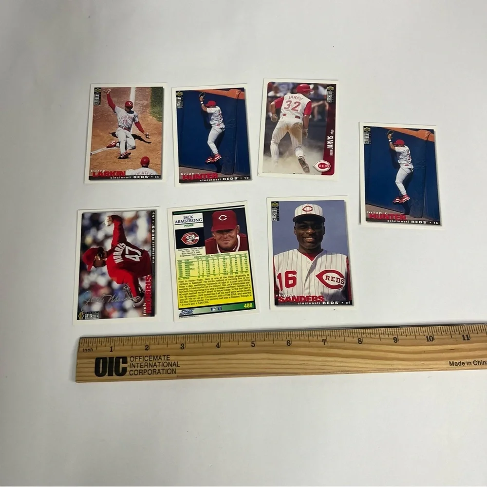vintage 90s cincinnati reds baseball card lo crafting junk journal collecting
